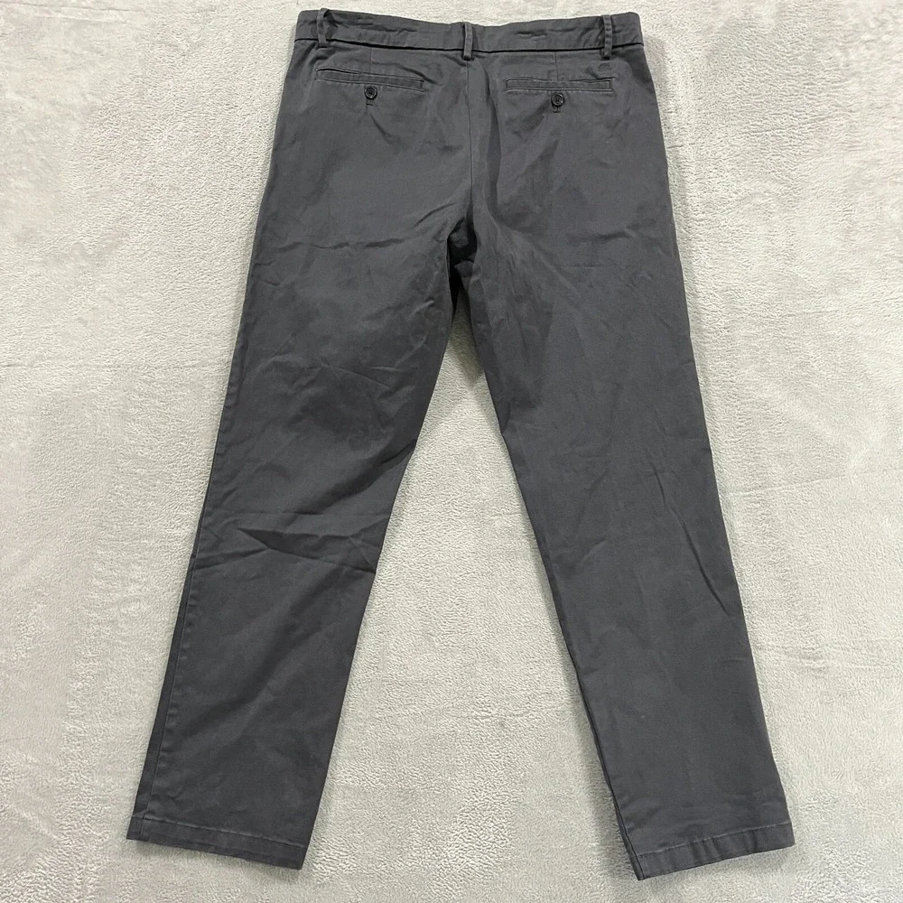 Banana Republic Mens Pants 36x32 Tapered Chino‎ Gray Stretch Pockets Preppy